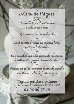 Menu Pâques